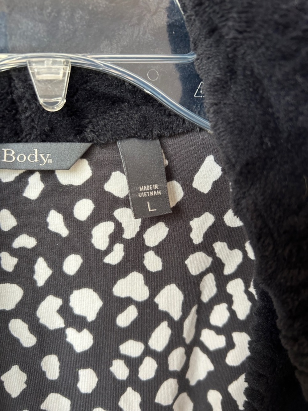 AnyBody || Black Faux Fur Vest with White Spot Lining - Picture 7 of 7